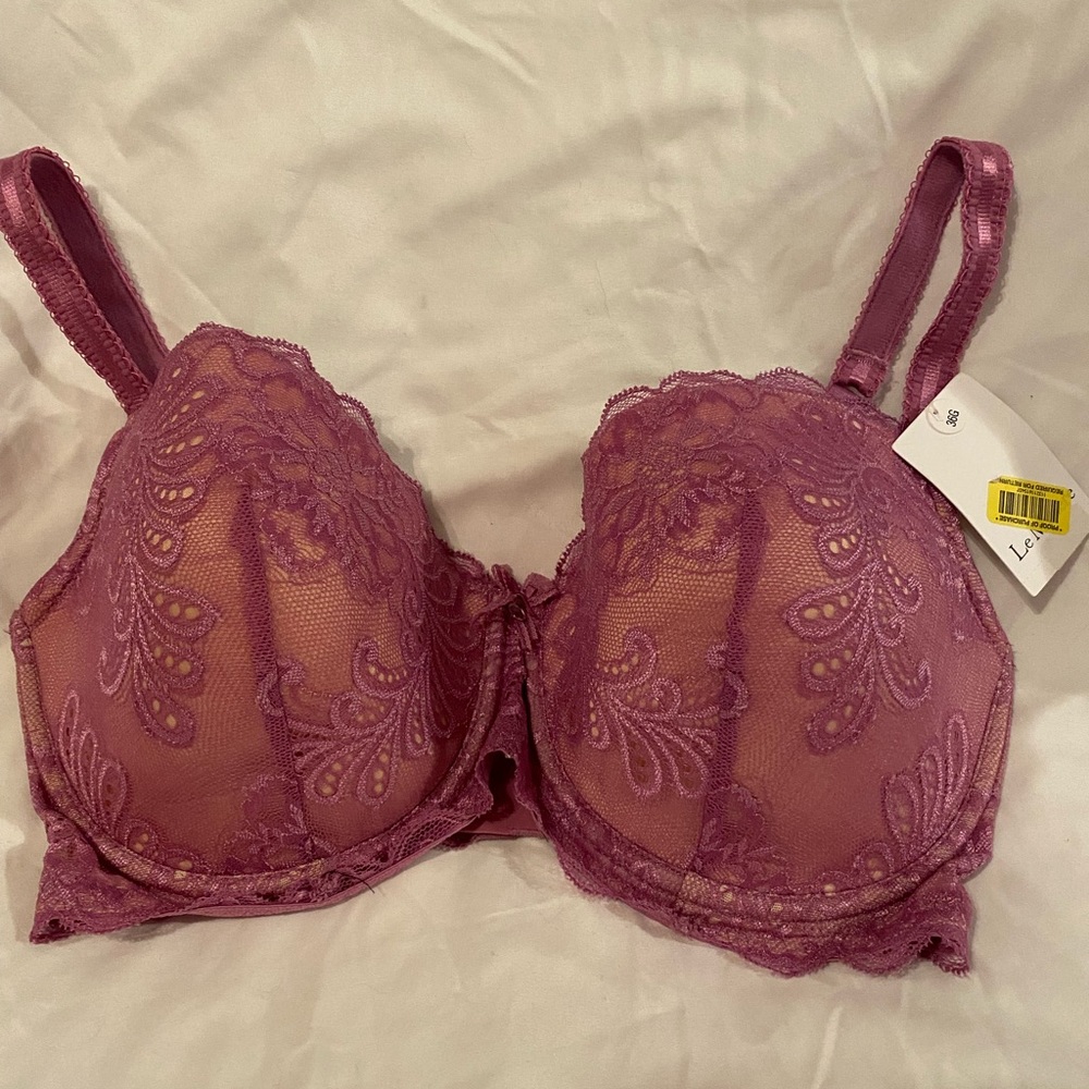LeMystere pink lace bra.